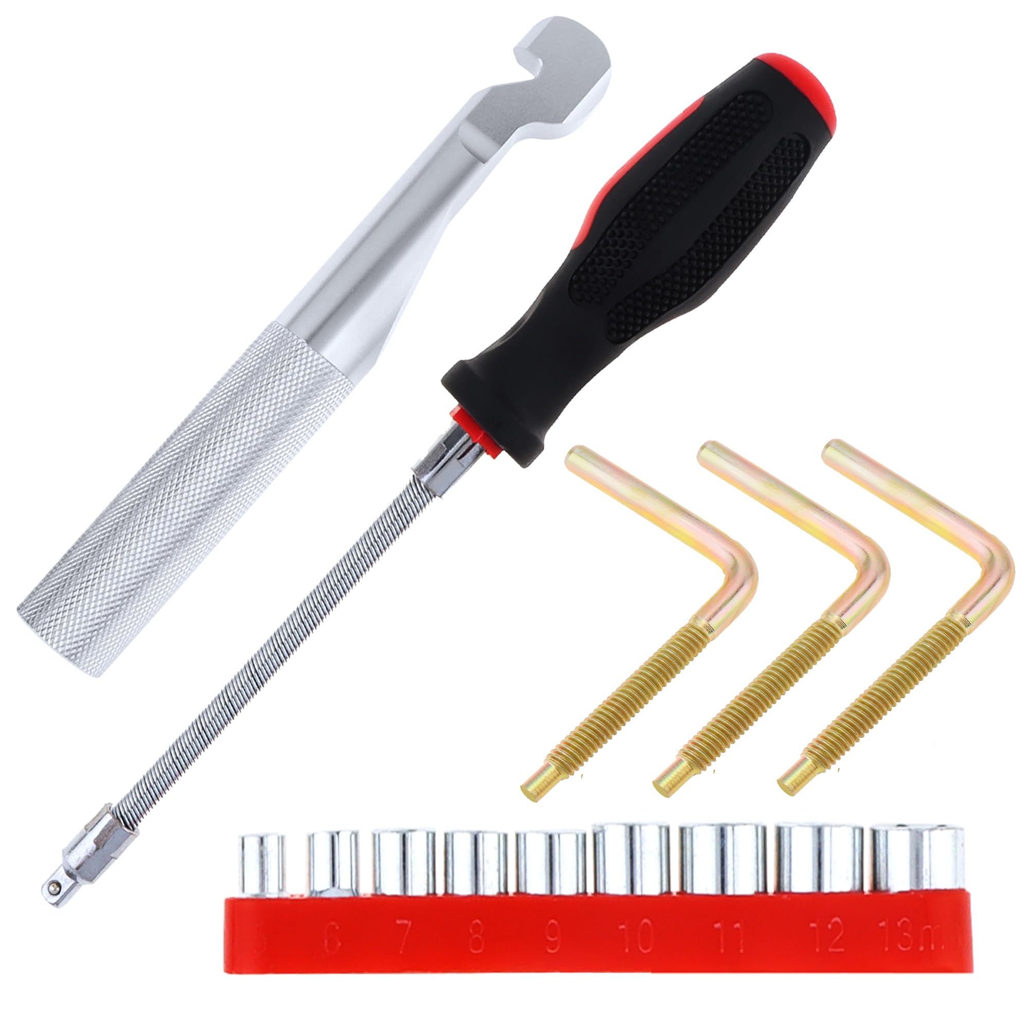 Windance Kit di strumenti per la rimozione della cinghia, adatto per Polaris RZR 1000 XP XP4 900 S, prese reversibili da 5 mm a 13 mm, copertura flessibile della frizione, strumento separato