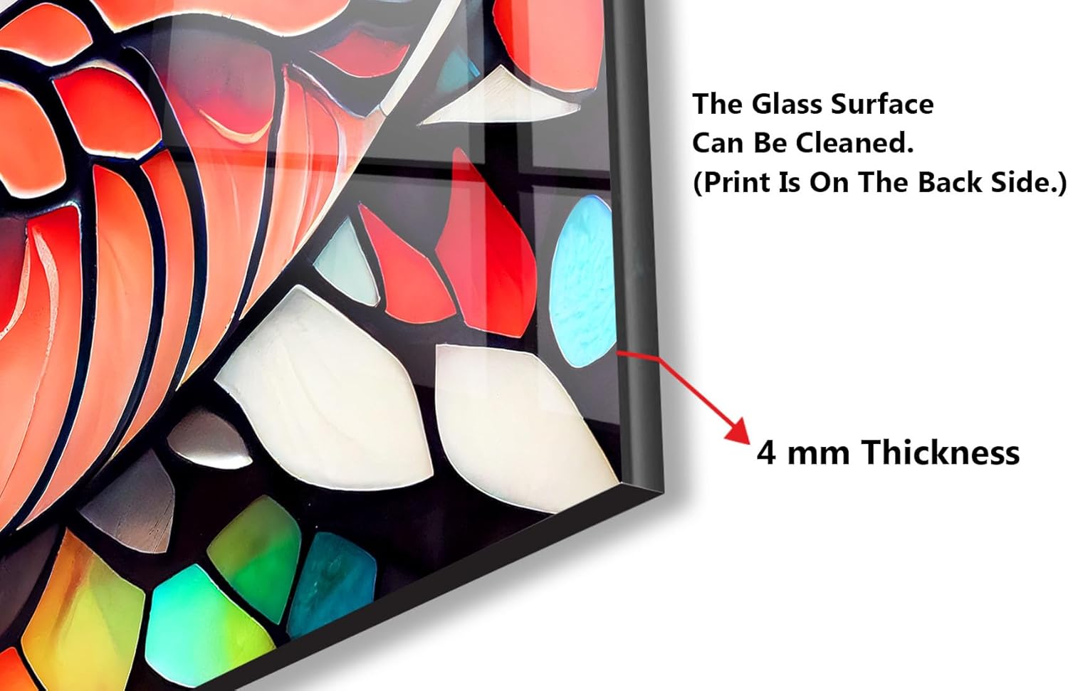 Myphotostation.com 16x16''Tempered Glass Stove Backsplash Panel Stove Back Cover Kitchen Decor Stove Top Cover Kitchen Backsplash Tile Chopping and Noodle Board