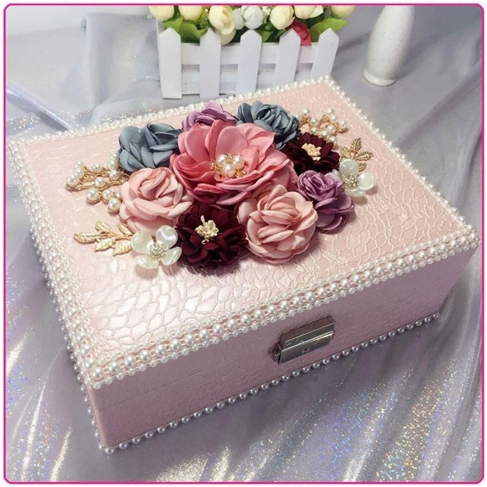 Gift for Women Jewelry Boxes Jewelry Boxes Leather Double Layer Large Capacity Jewelry Chest with Mirror Versatile Storage Box for Jewelry New Year Presents