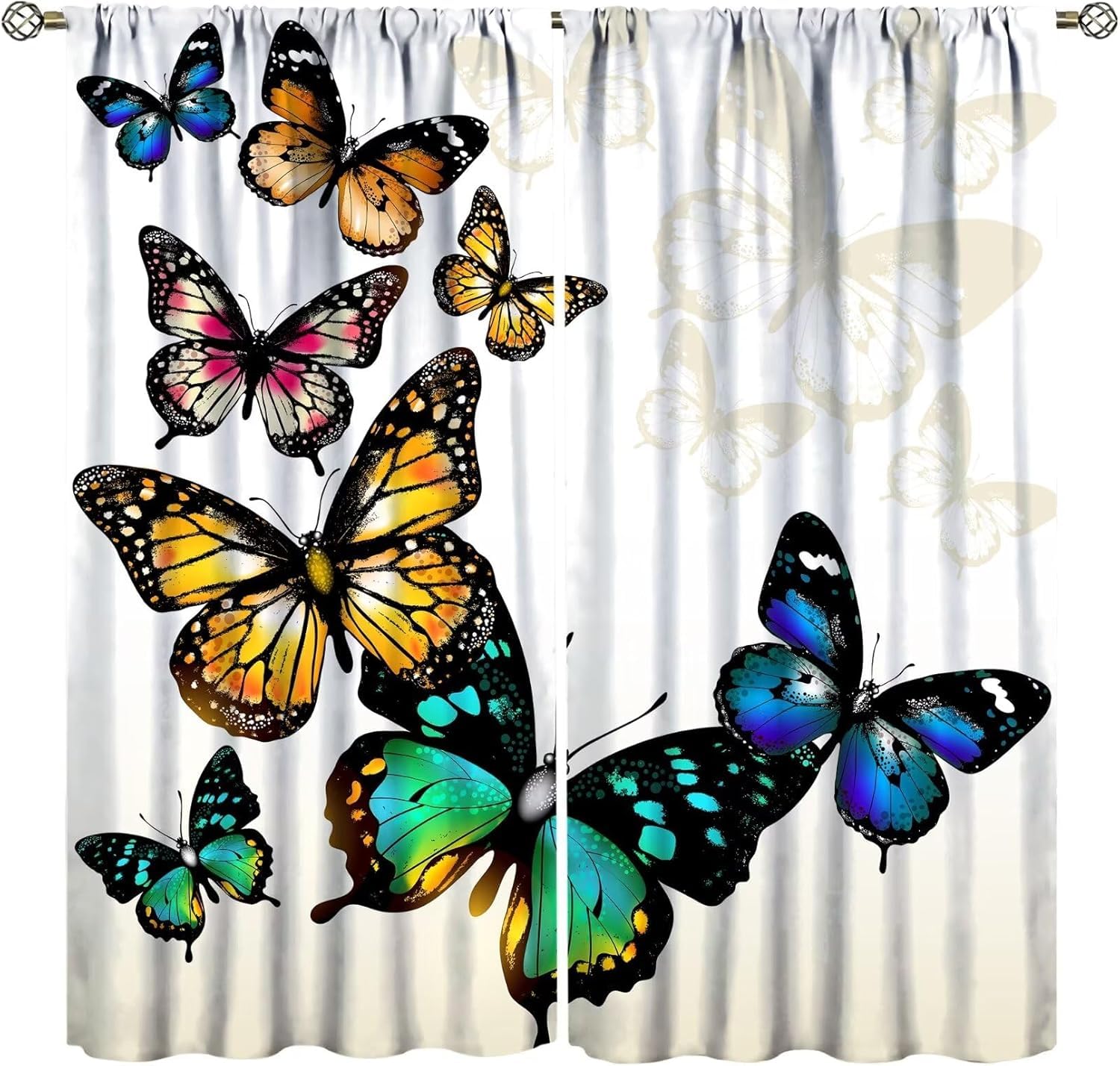 Rideau occultant thermique fleur animal | Isolation moderne