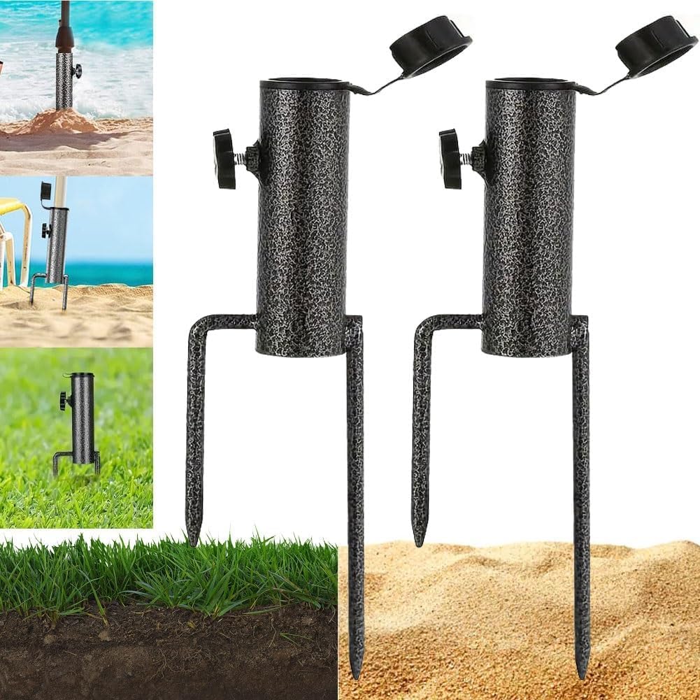Robuster, verstellbarer spiralförmiger Bodenanker, Schirmständer, Strandschirm, Sandanker, tragbarer Regenschirmständer und Sockel für den Außenbereich