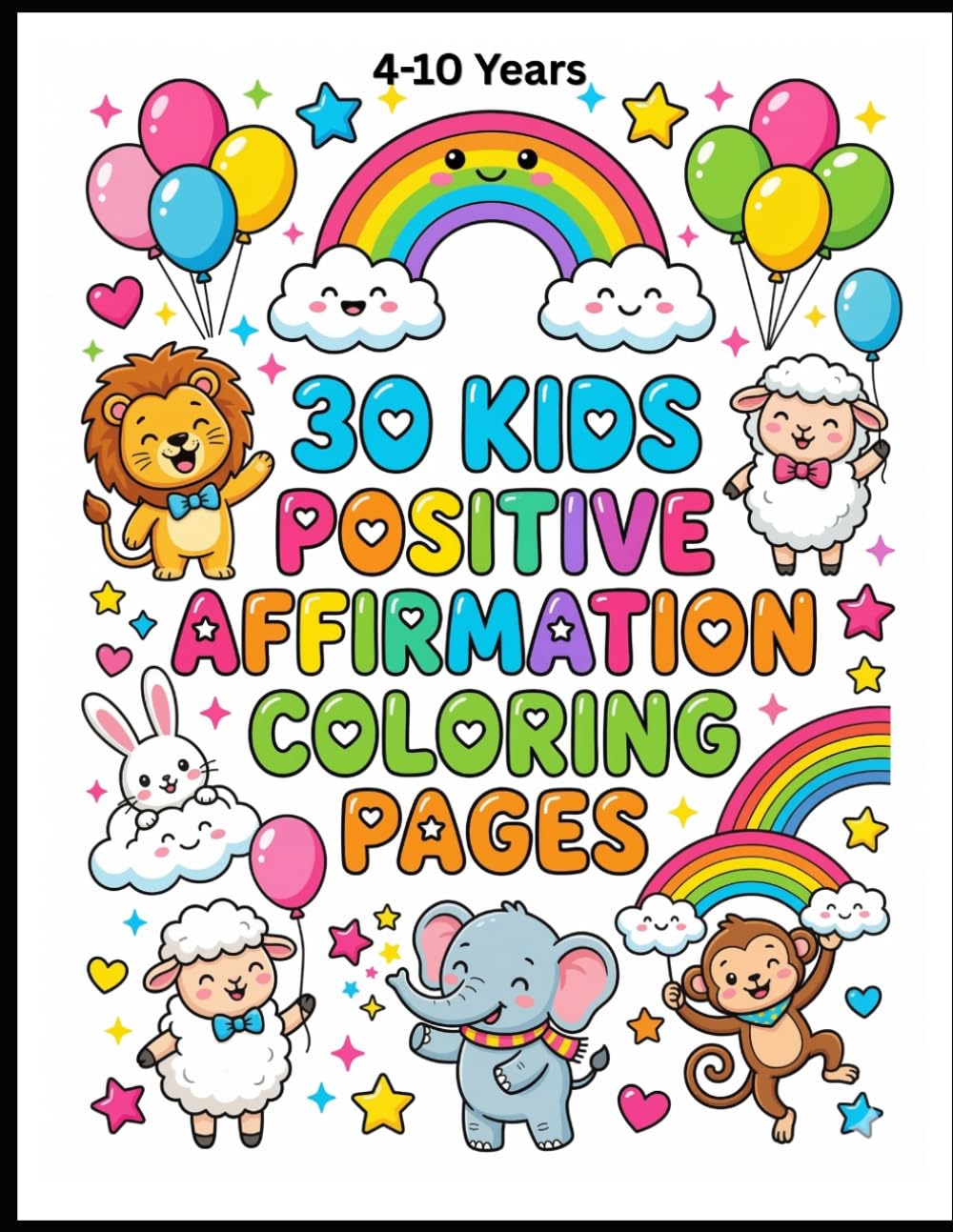 Kids Positive Affirmation Coloring Book: 30 Confidence-Building Coloring Pages for Kids | Self-Esteem, Mindfulness & Positive Thinking | Ages 4–8