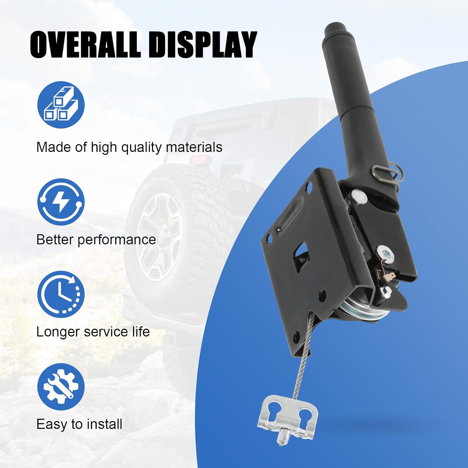 Parking Brake Lever Compatible with 2007-2010 Jeep Wrangler JK Replace#52059887AE