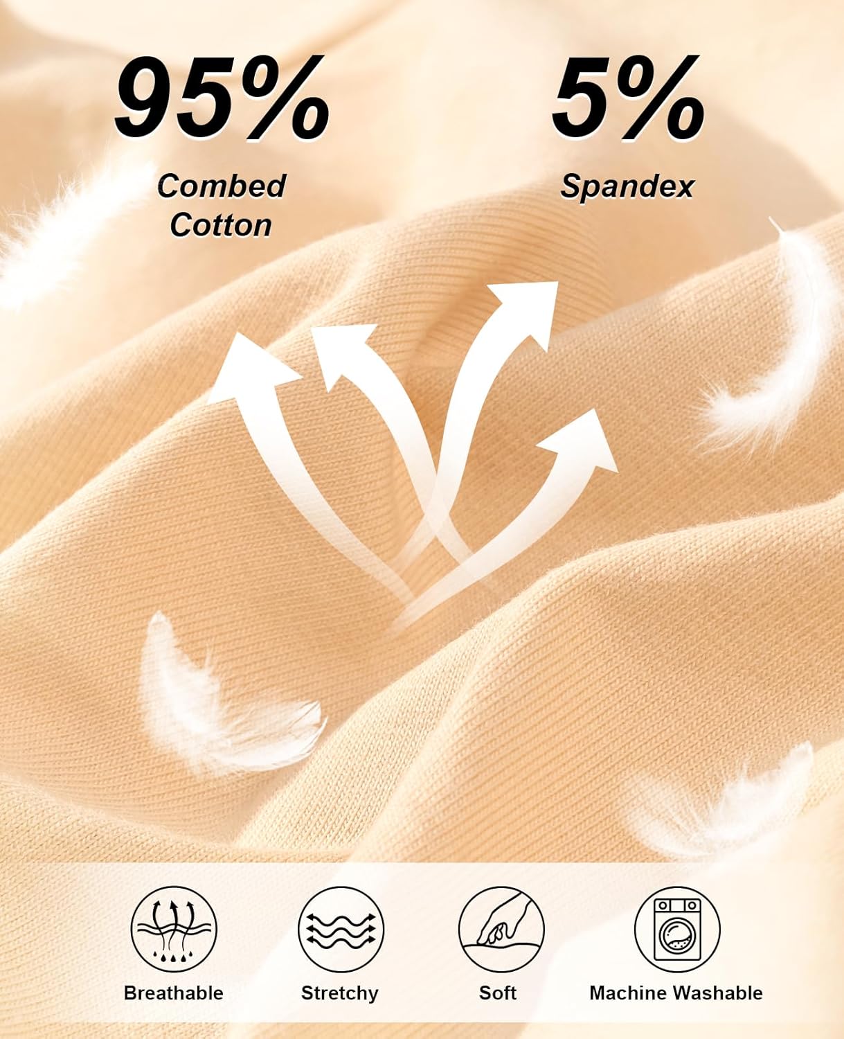 Sunm Boutique Combed Cotton Womens Underwear Boxer Briefs, Anti Chafing Boy Shorts Panties for Women - Image 5