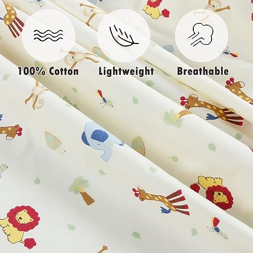 Miniatura 7 de Danica Paquete de 3 sábanas bajeras para cuna de bebé, 100% algodón, para niños y niñas, sábanas estándar para colchón para cuna y niño pequeño, 28