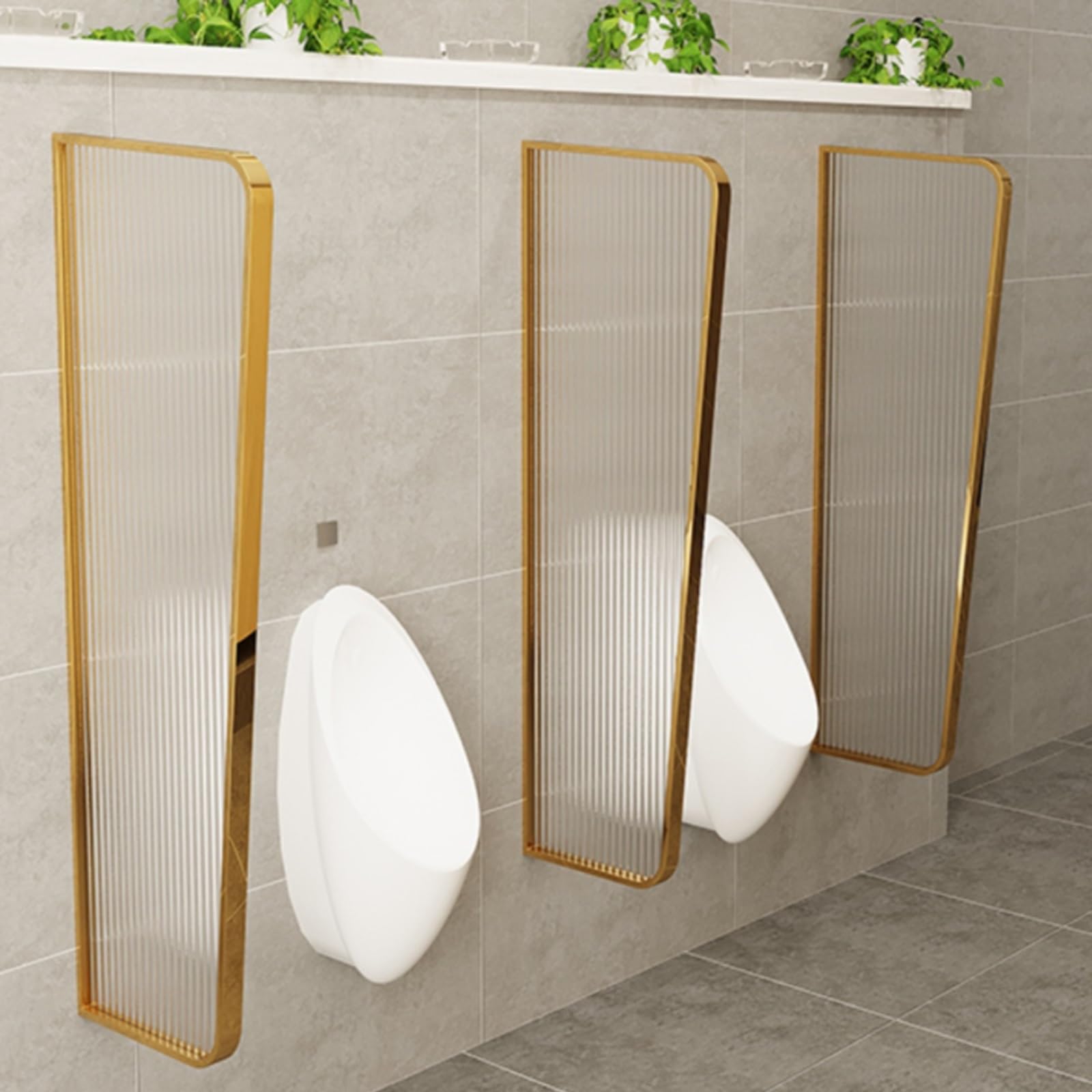 GLJTUO Urinal Partition Divider with Stainless Steel e men urinal privacy screen toilet partition men restroom urinal privacy screen toilet baffle public toilet partition for ho,D-5PCS