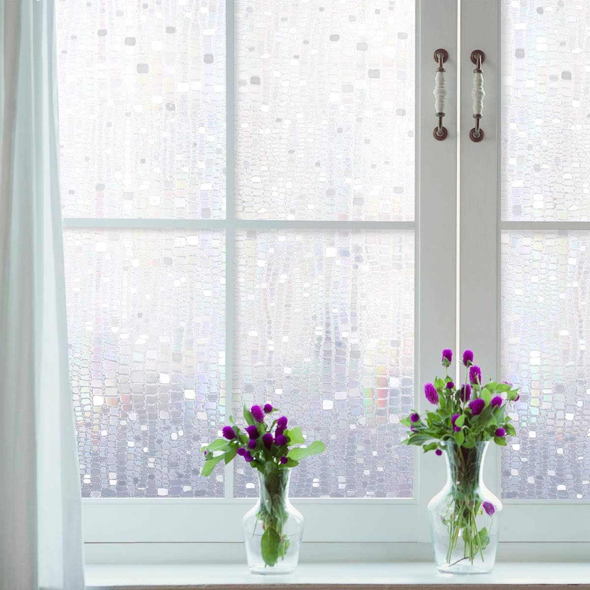 Window Privacy Film Cellophane Self Adhesive Window Film Opaque and Privacy Glass Film for Home Decor Glass Window Film Window Decals (Size : 60x100cm)