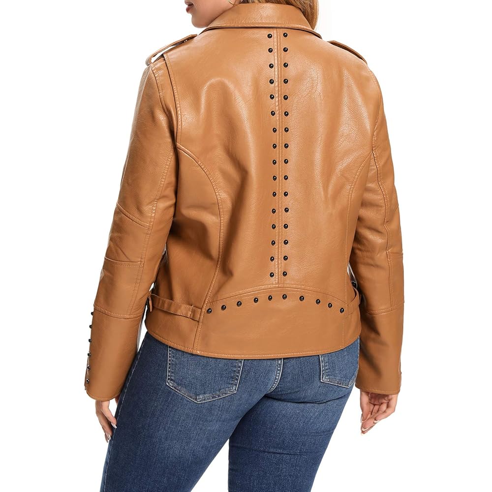 Fake Leather Jacket Women Leather Jackets Fashion Female Rivet