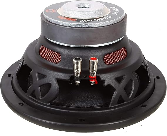 Alphasonik HSW210 Hyper 200 Series 10 900 Watts Max / 300 Watts RMS Single 4 Ohm Car Subwoofer Stamped Alpha Steel Basket with High Grade Magnet Non Pressed Paper Cone Audio Speaker Bass Sub Woofer