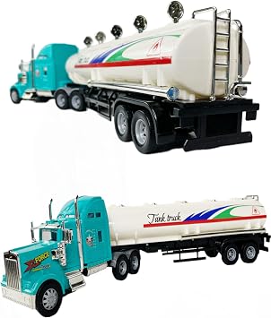 Big Daddy Friction Powered Transport Tanker Truck Toy Vehicle - Sleek Slim Design