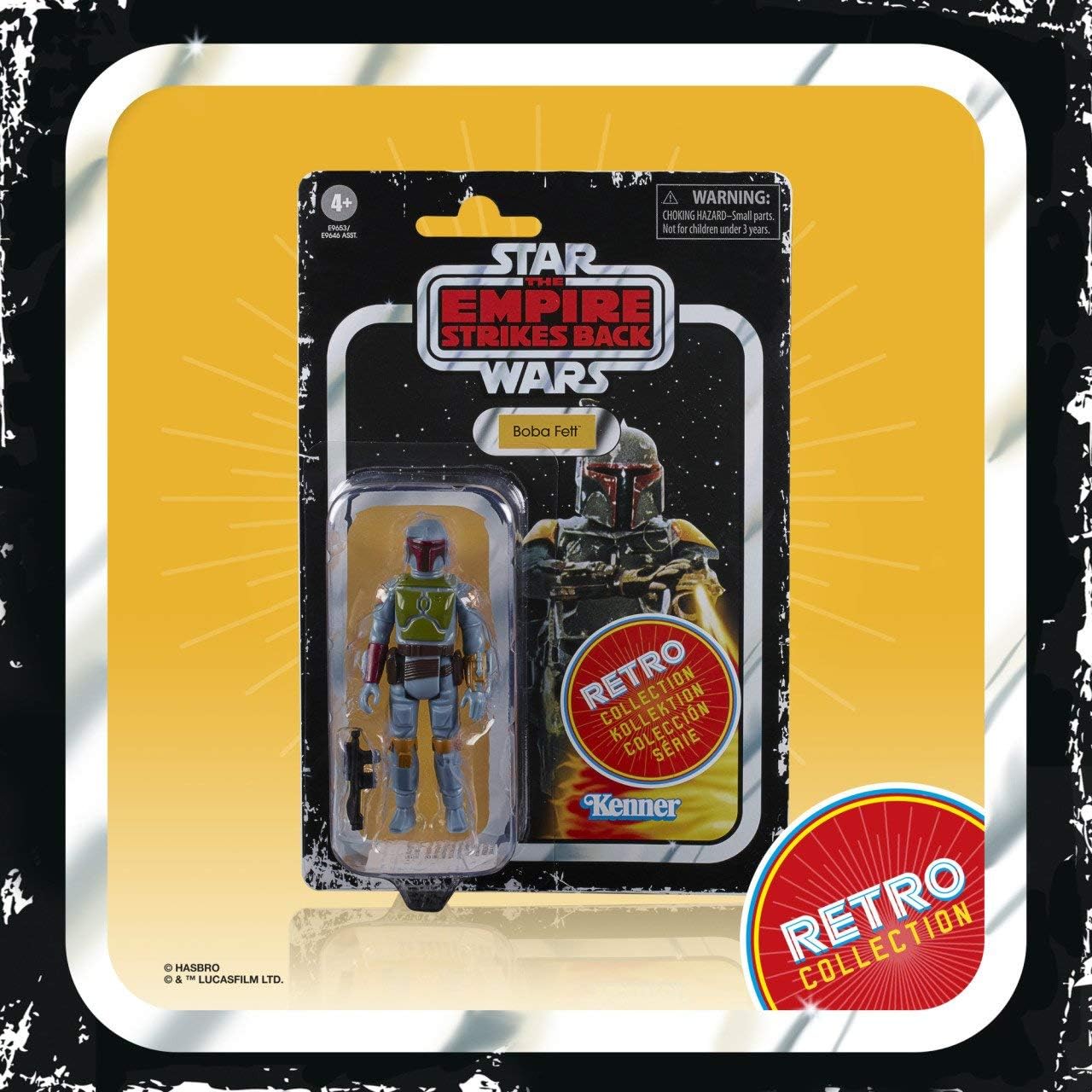Star Wars Retro Collection Boba Fett Toy 3.75-inch Scale The Empire Strikes Back Action Figure, Toys for Kids Ages 4 and Up