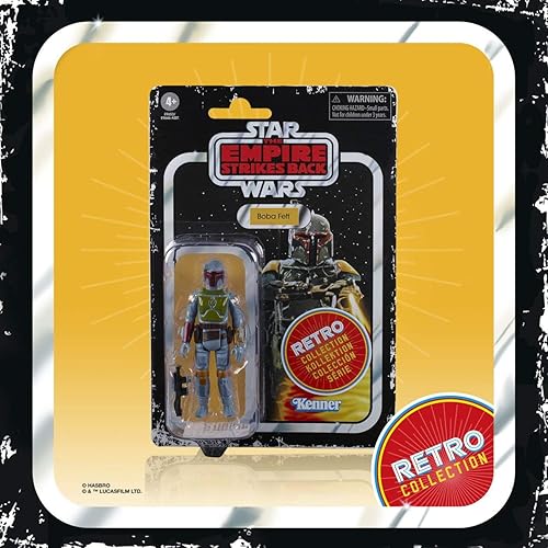 Miniatura 2 de Star Wars Retro Collection Boba Fett - Figura de acción de 3.75 pulgadas, escala The Empire Strikes Back, juguetes para niños a partir de 4 años