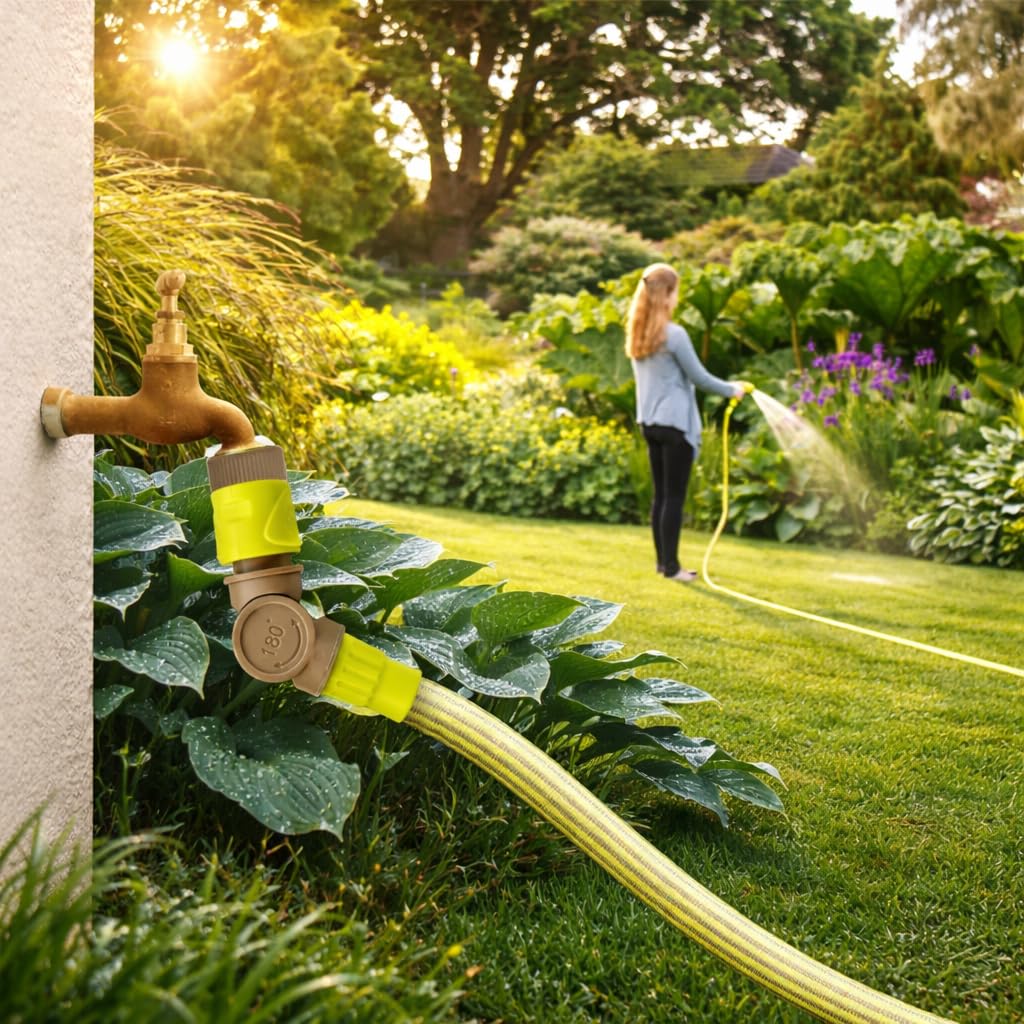Jardibric - Tuyau Arrosage Extensible 30 m - Tuyau Arrosage Rétractable - Pistolet 7 Jets - Kit Arrosage Jardin