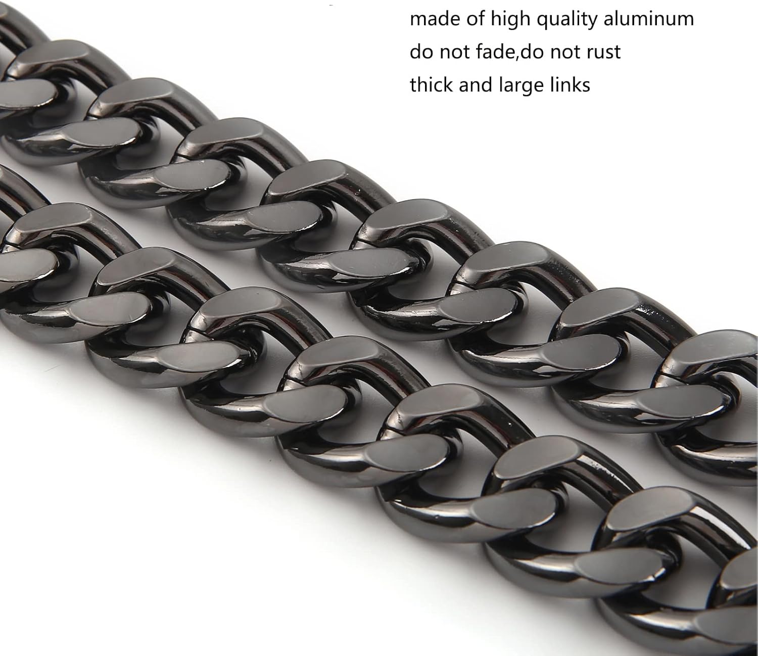 42''Substantial Big Metal Cross-Body Chain Purse Strap Replacement for Mini Wallet,Waist Pack,Chest Bag - Image 2