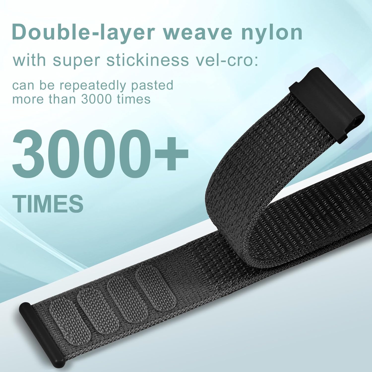 Nylon Hook and Loop Watchband Compatible with Garmin Instinct 2/3 45mm/1 Solar,22mm Soft Lightweight Breathable Sport Strap for Instinct 2 Surf/Tactical/Esports/Tide Accessory - Image 3