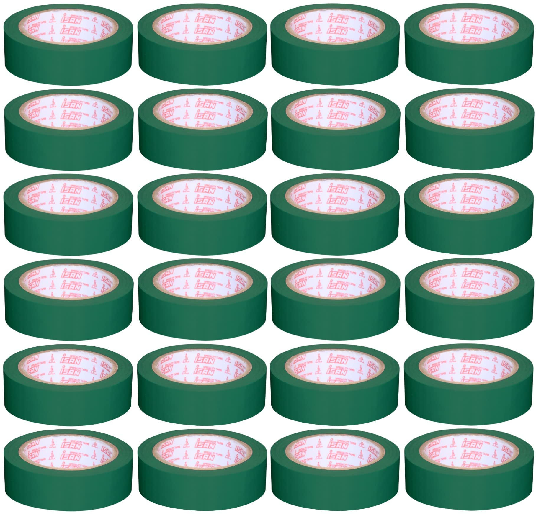 ISAN® GREEN Floor Marking Vinyl Tape 24mm (1" Approx) Width X 15Mtr Length Non-Abresive PVC Tape (24 Pcs.) (B09ZHXJQF2) Amazon Price History, Amazon Price Tracker