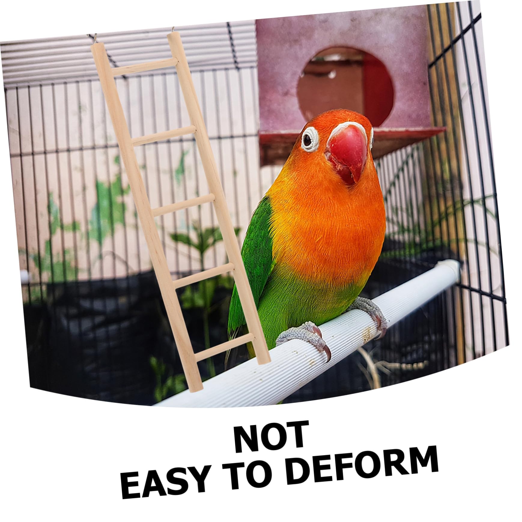 SUPVOX Wooden Bird Ladder Toy for Parrots Small Animal Climbing Toy Hanging Step Ladder for Bird Cage Hamster Bridge for Pet Exercise - Image 3