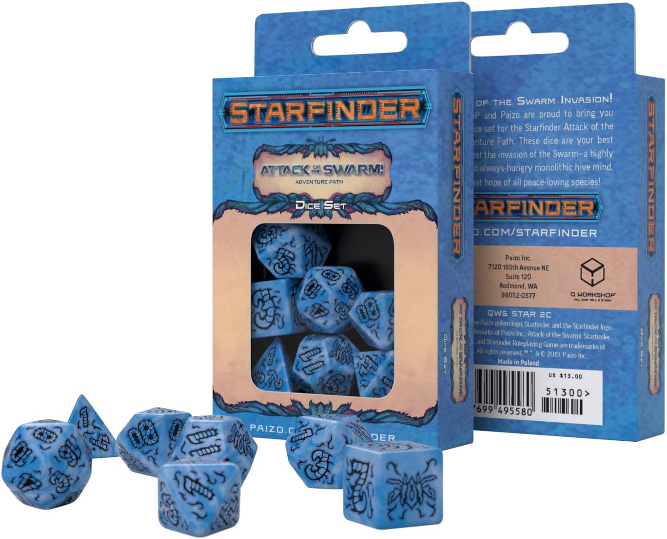 Q-Workshop Starfinder Attack of The Swarm Dice Set