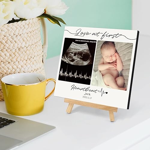 Miniatura 5 de Custom Style Marcos de fotos personalizados con caballete, regalos de fotos personalizados para bebés, niños y familia, marco de ultrasonido en