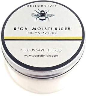 BEES of BRITAIN - 99% Natural Facial Cream, 100g - Honey & Lavender. Hydrating & Soothing, pH5.5 for Sensitive Skin. 5% Profit to Save Bees & Pollinators.
