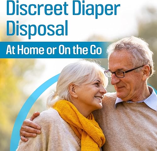 Miniatura 2 de Impresa Bolsas extra grandes para eliminar pañales para adultos, paquete de 75 unidades, aptas para FSAHSA, a prueba de olores y fugas, resistentes