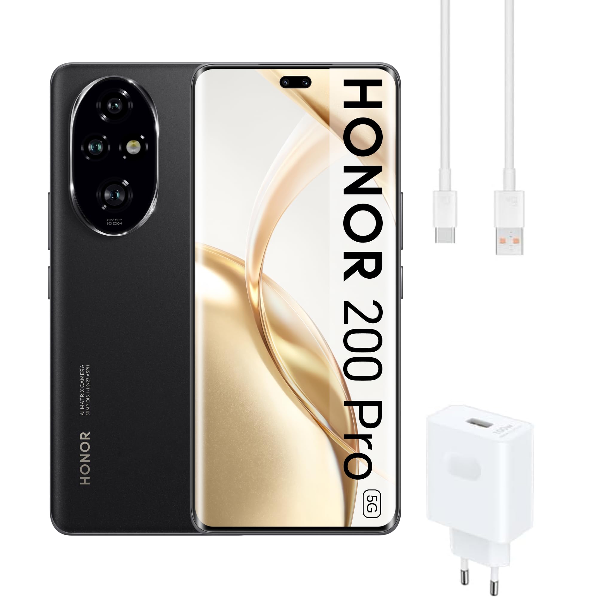 HONOR 200 Pro + Caricabatterie 100 W, Smartphone 5G, 12 GB+512 GB 