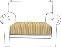 Vista 422 de Easy-Going Fundas Elásticas de 3 Piezas para Cojines de Sofá para Sofá Seccional Izquierdo/Derecho en Forma de L Chaise Lounge Funda de Asiento