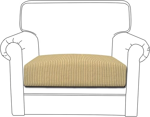 Easy-Going - Funda de cojín elástica para sofá, funda de cojín protectora para asiento de sofá, suave, flexible con parte inferior elástica (cojín