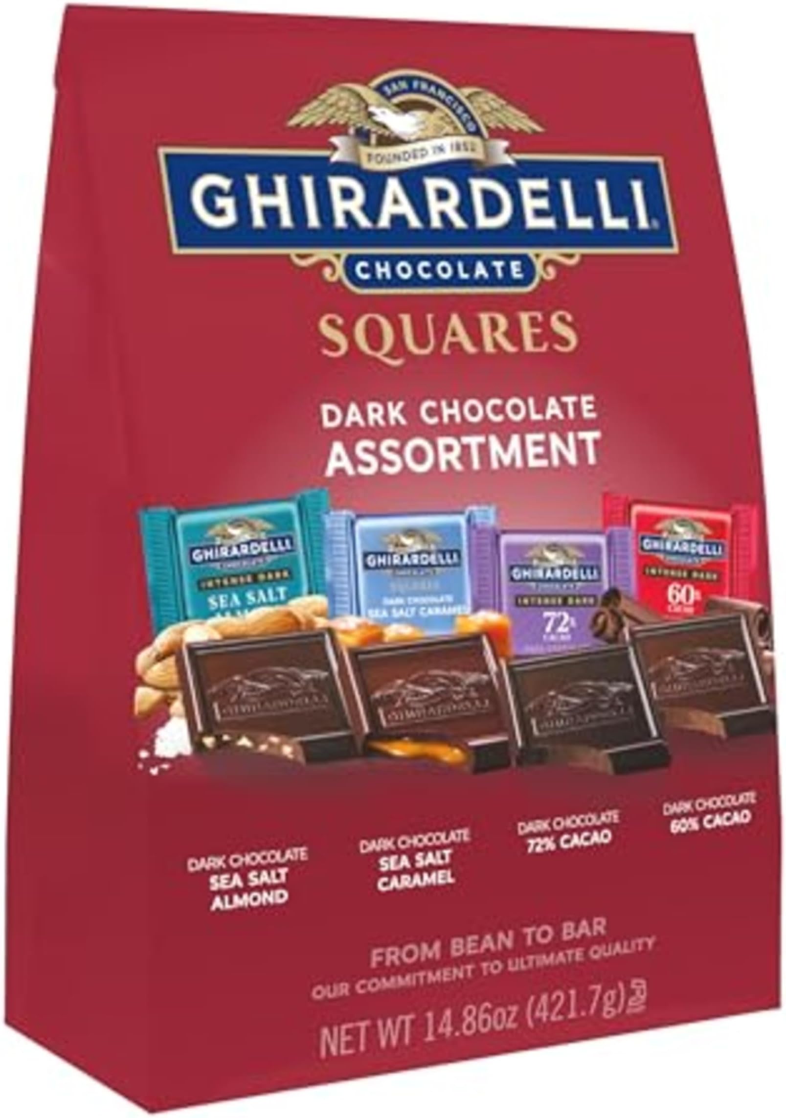 Dark Assorted Squares Bag, X-Large, 14.86 Ounce