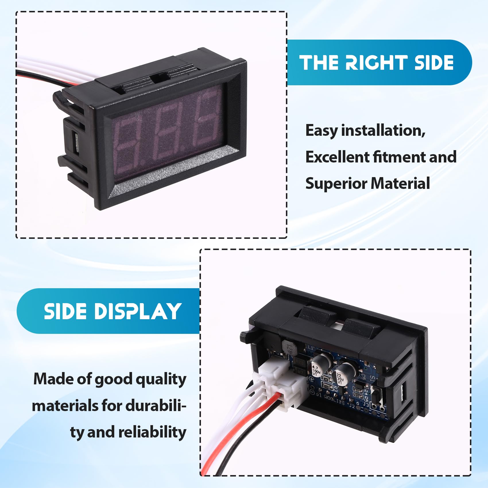 Ampèremètre Numérique à Effet Hall 100 A, Charge, Décharge, Tension, Courant, LED, DC 12 V, 24 V, 48 V, 60 V, 72 V, pour Voiture
