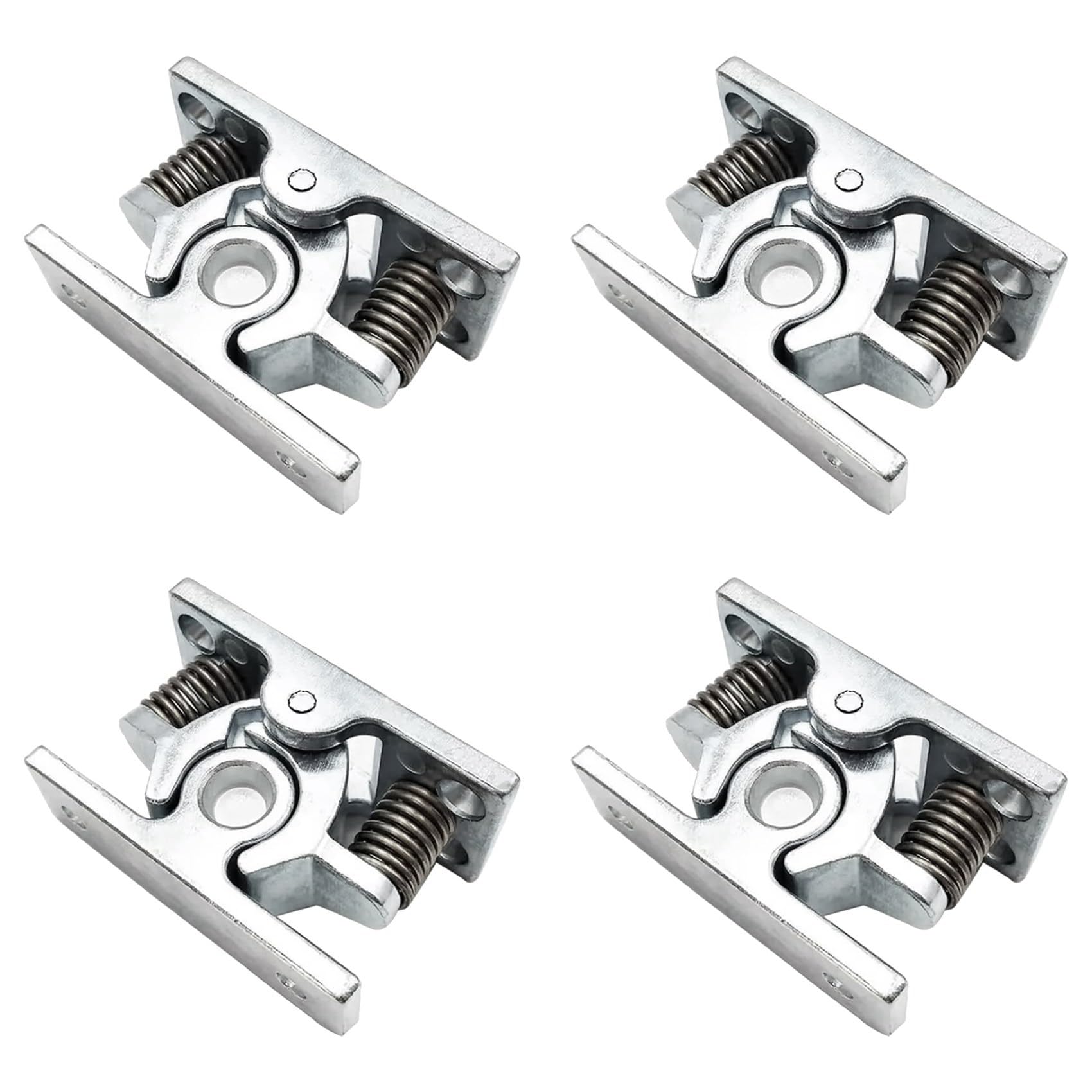 Bloepum 4Pcs Spring Loaded Door Easy Lock Stop Catch Release Clamp Double Roller Catch (Mp-3)