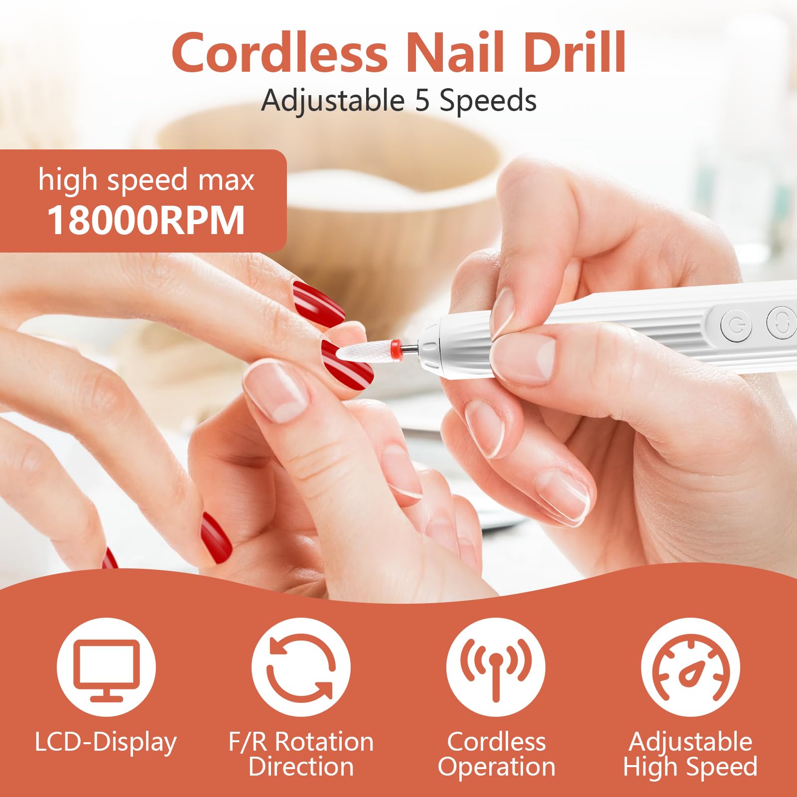 Amazon.com: Professional Nail Drill,Electric Nail File Set,with UV