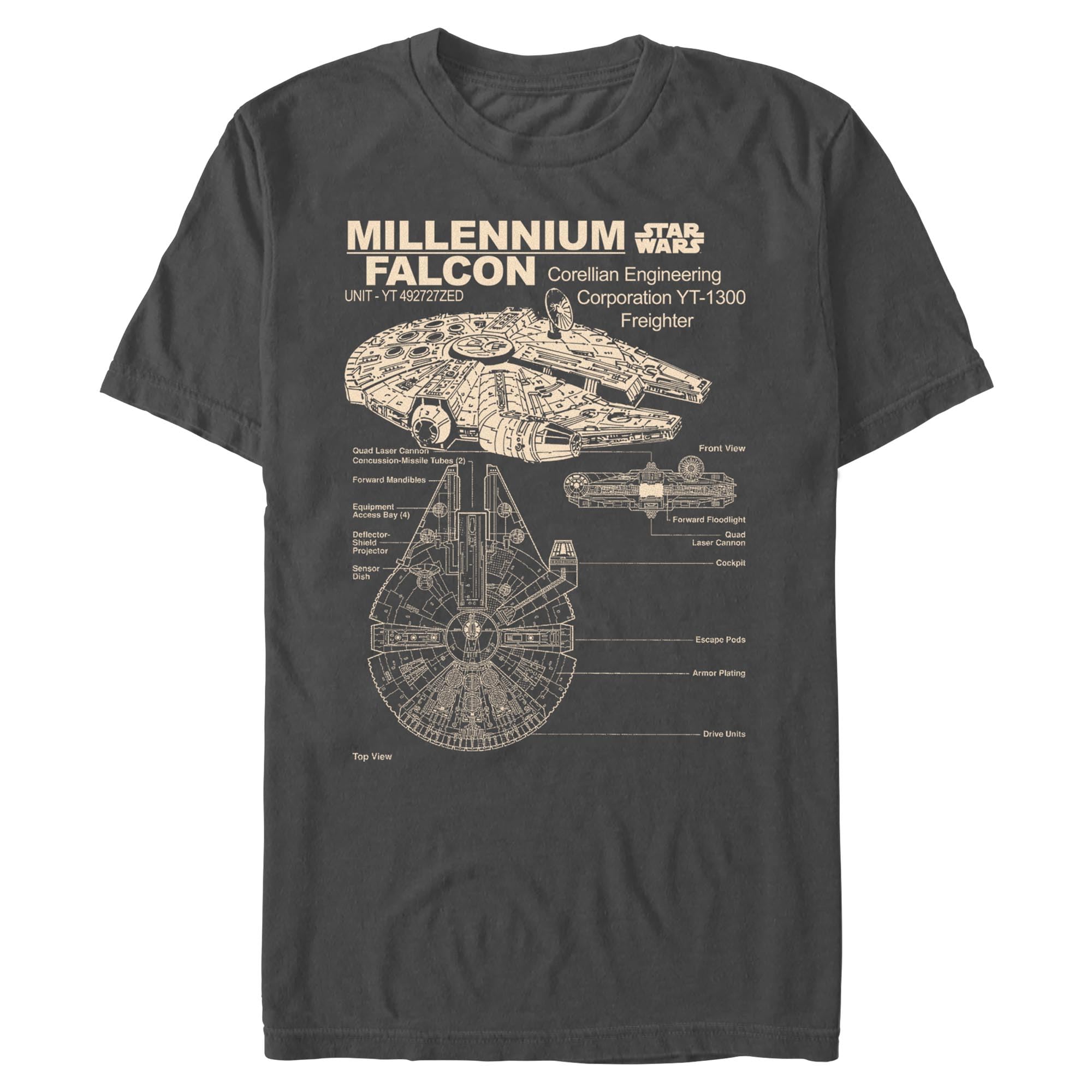 STAR WARS Men's A New Hope Corellian Freighter T-Shirt