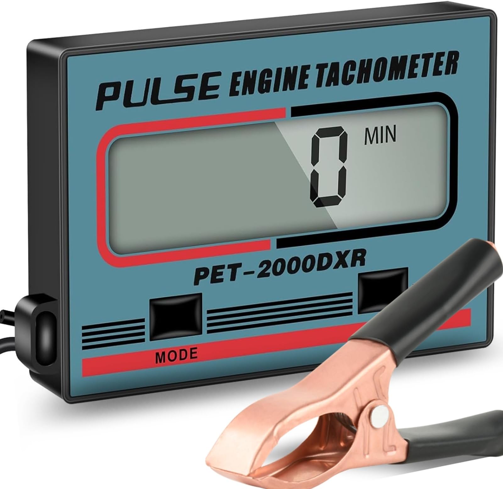 Small Engine Tachometer Digital Tiny Tach Gauge Meter W Clip Blue hot