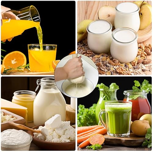 Miniatura 7 de Bolsa de leche de nueces, paños de queso para colar, paquete de 2 bolsas de 12 x 12 pulgadas, 10 x 12 pulgadas, 100% algodón sin blanquear, colador