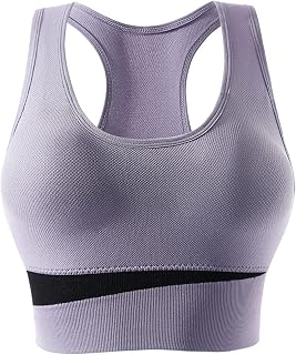 TiaoBug Longline Sports Bra for Women Medium Support Yoga Bra Wirefree Removable Pads Gym Yoga Running Tank Crop Top