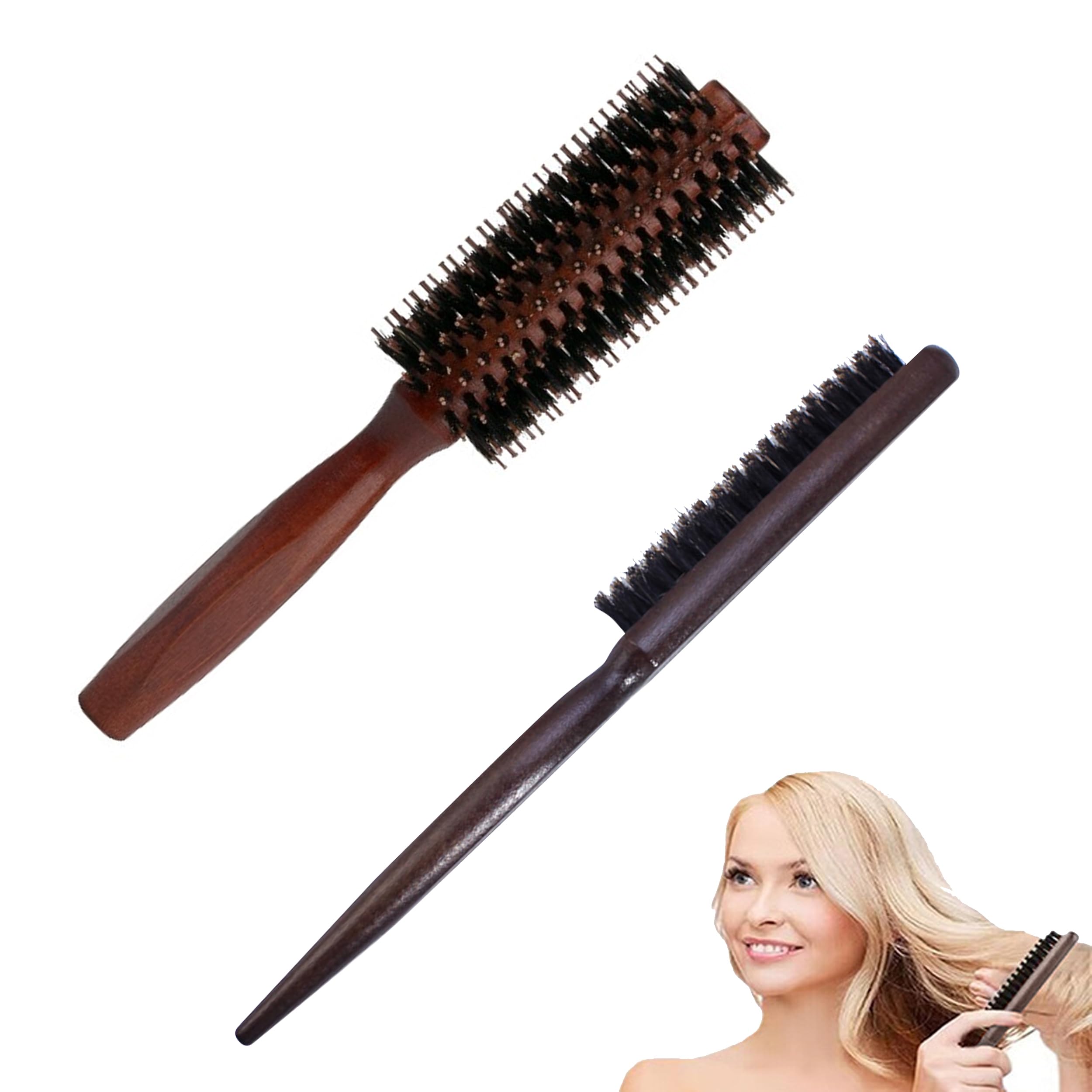 2 Wildschweinborsten Bürste, Boar Bristle Brush, Teasing Hai