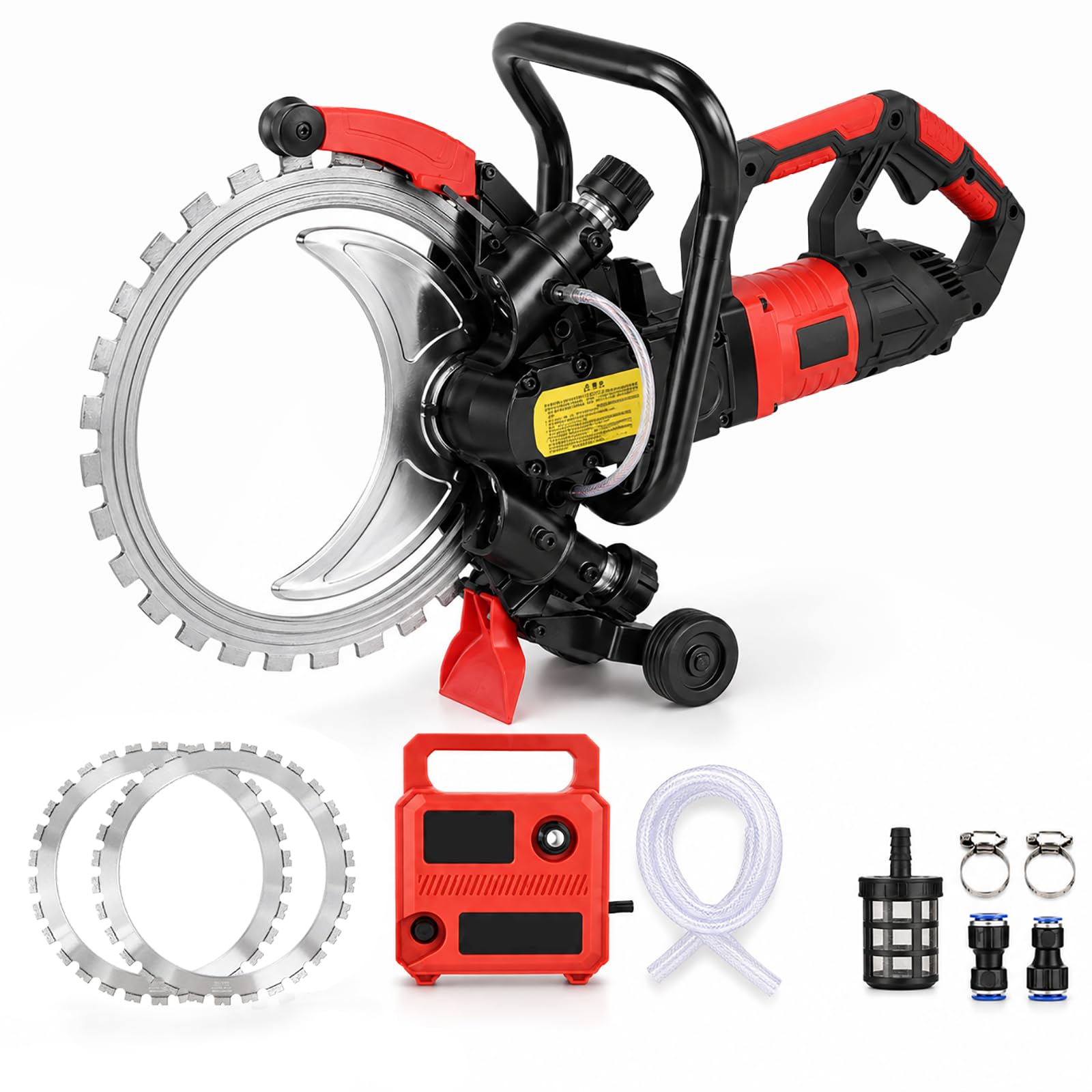 HCAUYNN Electric Concrete Ring Saw, 9500W Wall Chaser with 11.4in Deep Cut for Concrete Brick Stone and Masonry
