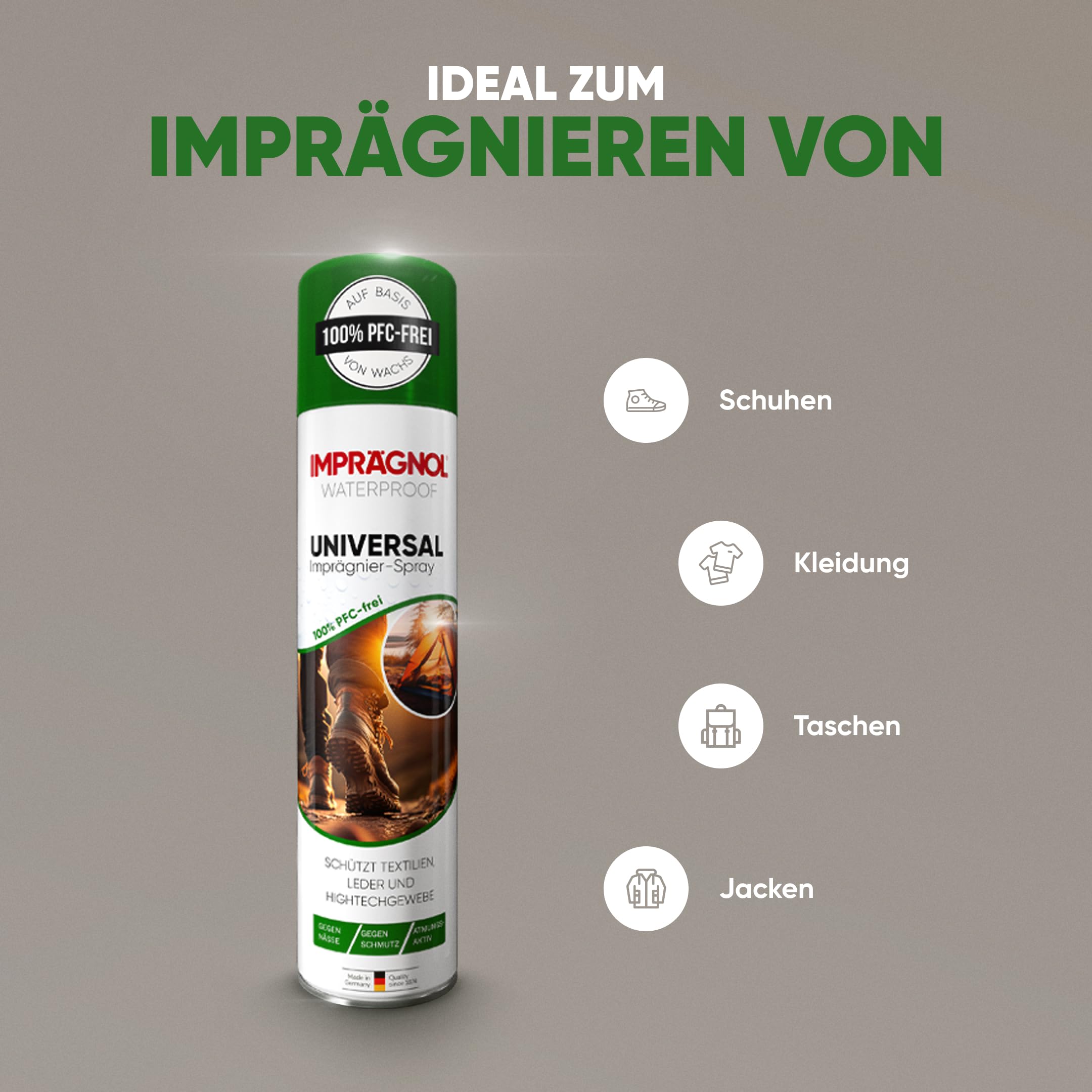 Spray Impermeabilizzante Imprägnol Universal – 100% Senza PFC, 400 Ml, Per Tessuti, Pelle E High-Tech, Confezione Da 6 - 2