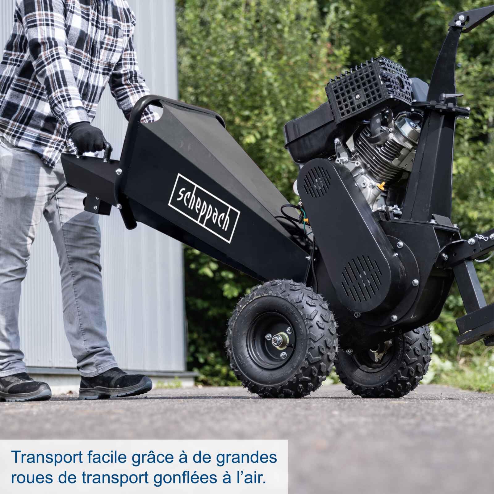 Scheppach Broyeur à végétaux thermique PGS420 - 420 cm³