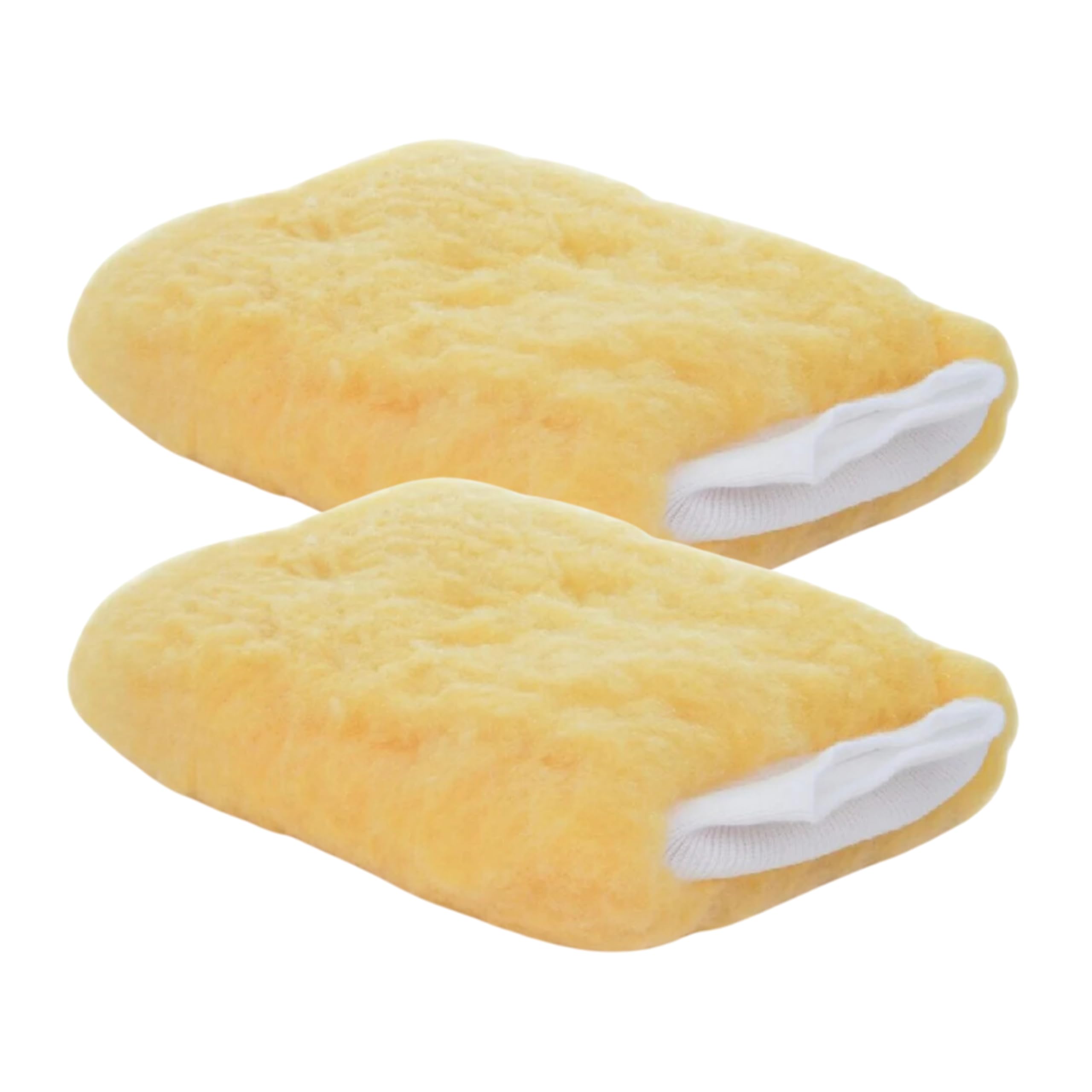 Tek Automotive Natural Twin Pack Super Soft Synthetic Wool Car Wash Mitts – Gentle, Absorbent, Durable & Scratch-Free Car Cleaning Gloves