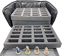 Vista 3 de Gargoyle - Estuche de transporte en miniatura - 80 ranuras de espuma para estuche de almacenamiento en miniatura de 1.102 in - Almacenamiento