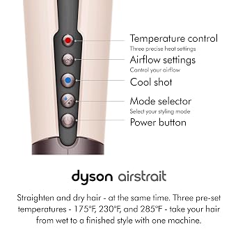 Dyson AirstraitTM Straightener, Wet to Dry Hair Straightener, No Heat Damage, No hot Plates, All Hair Types