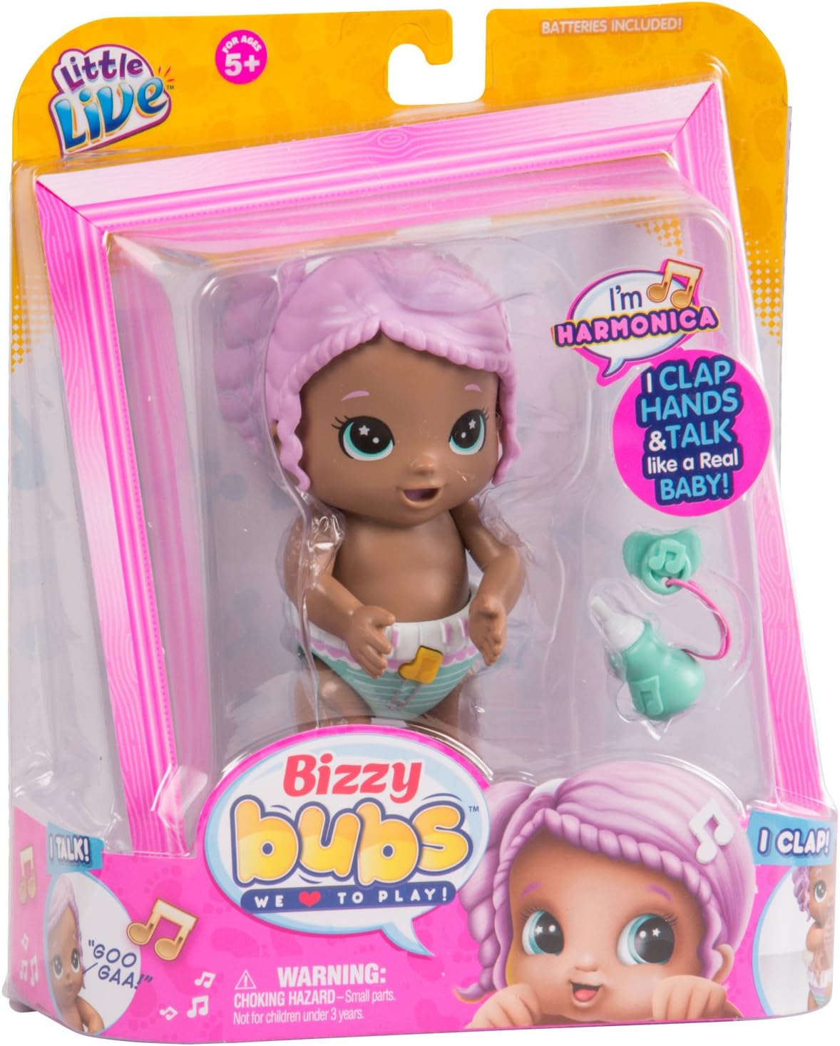 Little Live Babies Little Live Bizzy Bubs Clap Baby Harmonica Childrens Toy