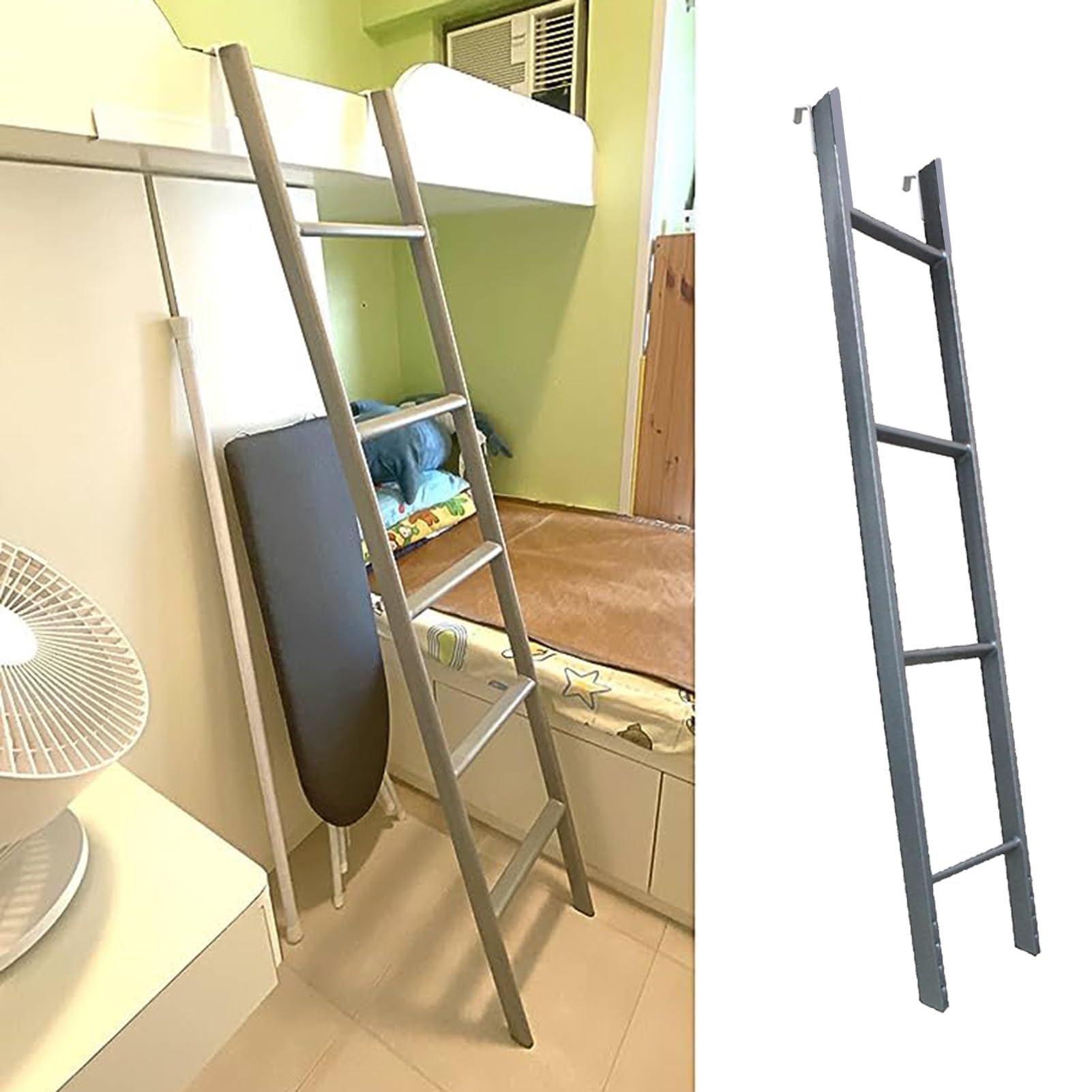 Échelle de lit superposé réglable universelle, escalier de remplacement peu encombrant