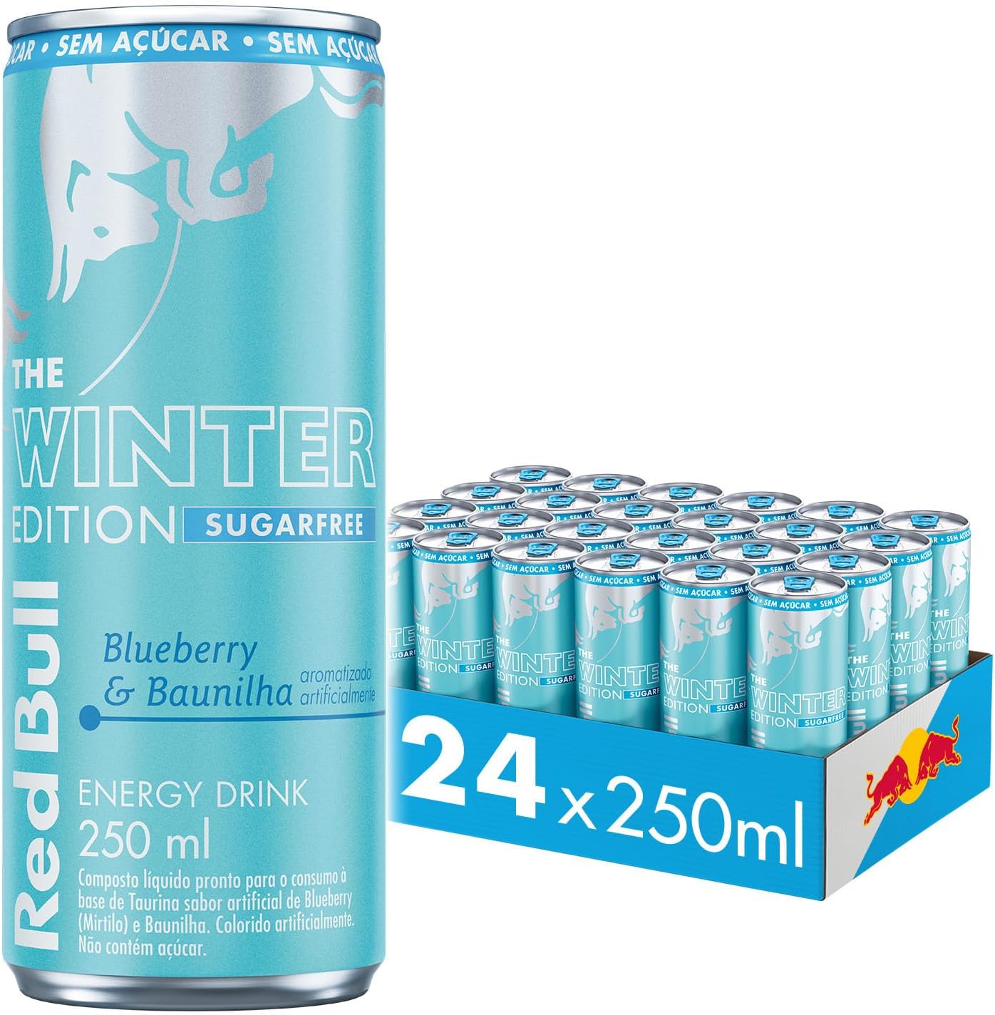 Pack de 24 Ltas Red Bull Energético, Winter Edition, Blueberry&Baunilha ...