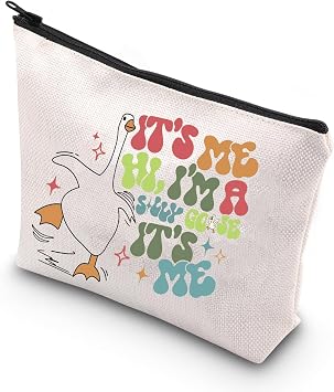 WCGXKO Animal Goose Gift Goose Lover Gift Animal Goose Lover Zipper Pouch Makeup Bag GOOSE