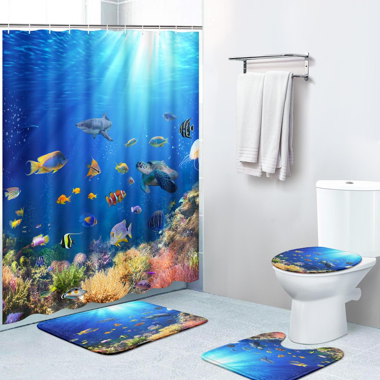 Britimes Sea Turtle Bathroom Set