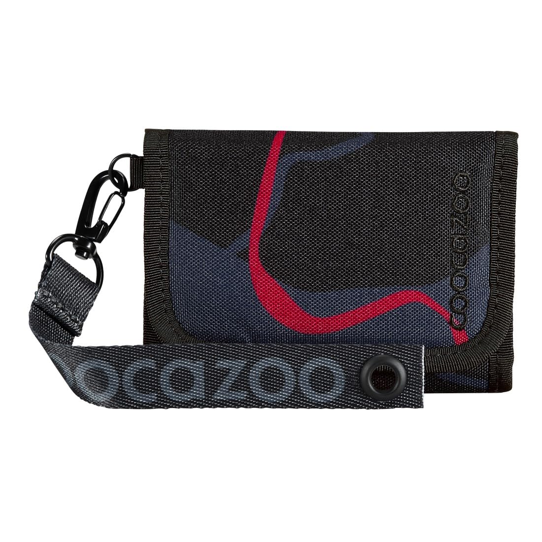 coocazoo Schulrucksack-Set Porter Lava Lines 2-teilig, ergonomischer Schulrucksack 35 l mit Easy Grow System, höhenverstellbar, wasserabweisend, schwarz, inkl. Geldbörse