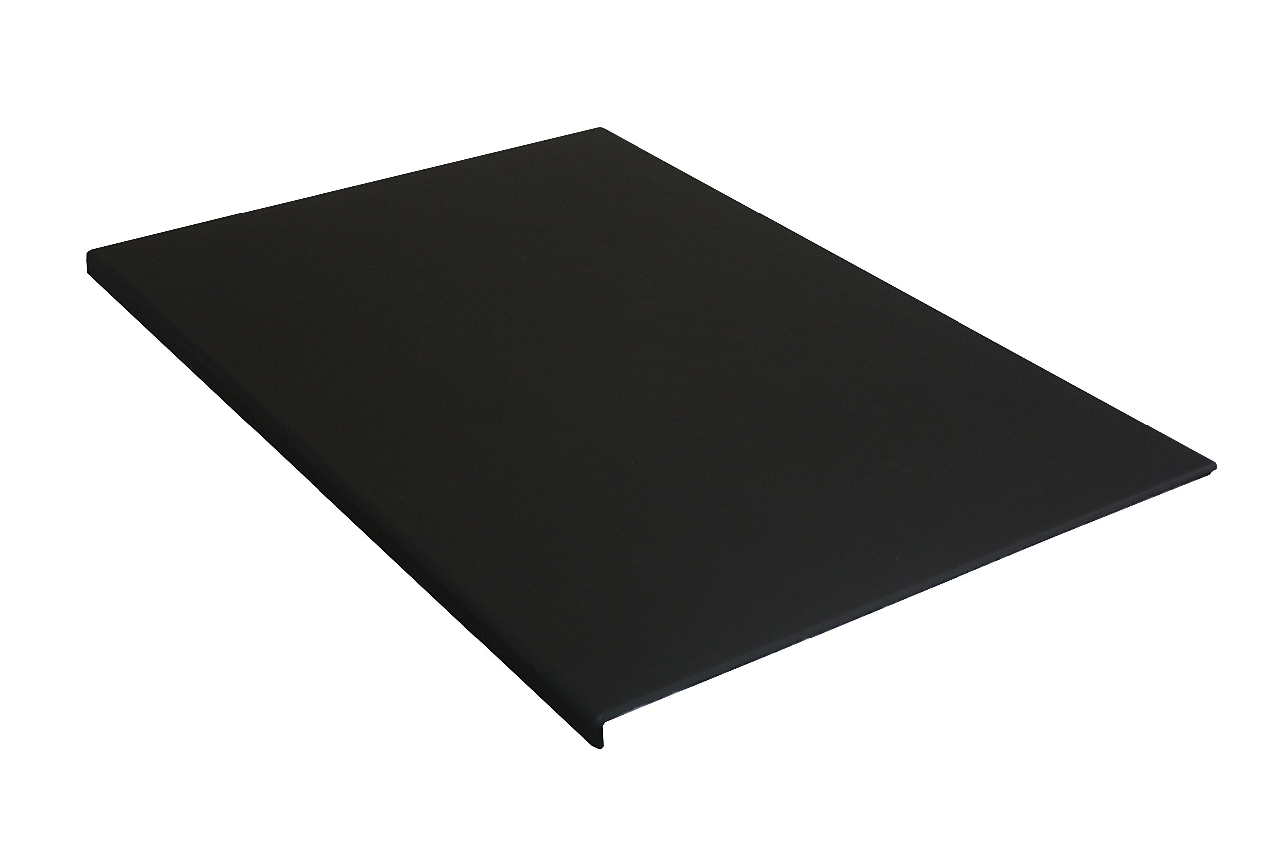 Schreibtischunterlage Schreibunterlage Leder Kantenschutz: 88x59 cm Echtleder abgewinkelt Auflage schwarz rutschfest für Büro, USO880590